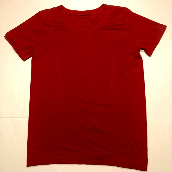 lululemon athletica Tops - Lululemon Swifty Tech Red Workout Shirt